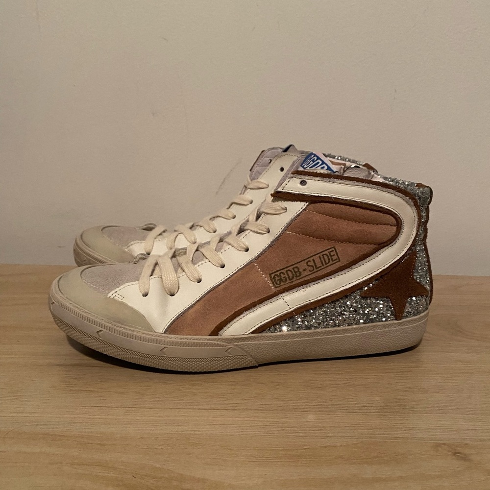 Golden Goose Slide High-Top Sneakers Glitter / Star EU 37 US 7 - Picture 7 of 15
